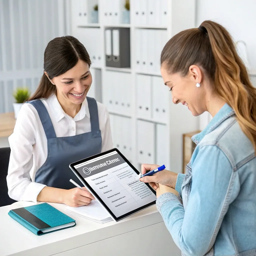 Booking process for cleaning services
