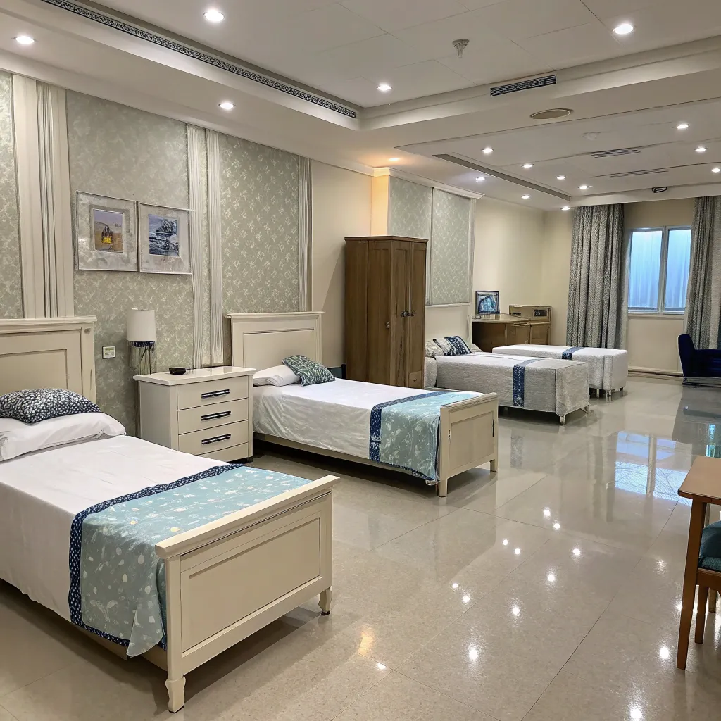 A sparkling clean room with neatly arranged furniture